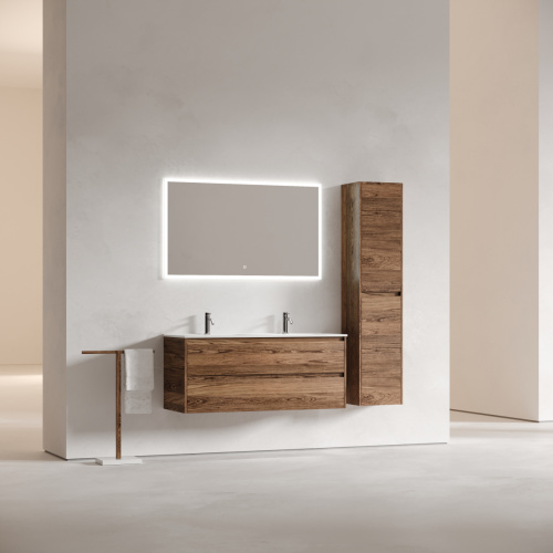 Тумба под раковину Sancos Libra LB120-2ECH 120х50 подвесная цвет коричневый - фото 3